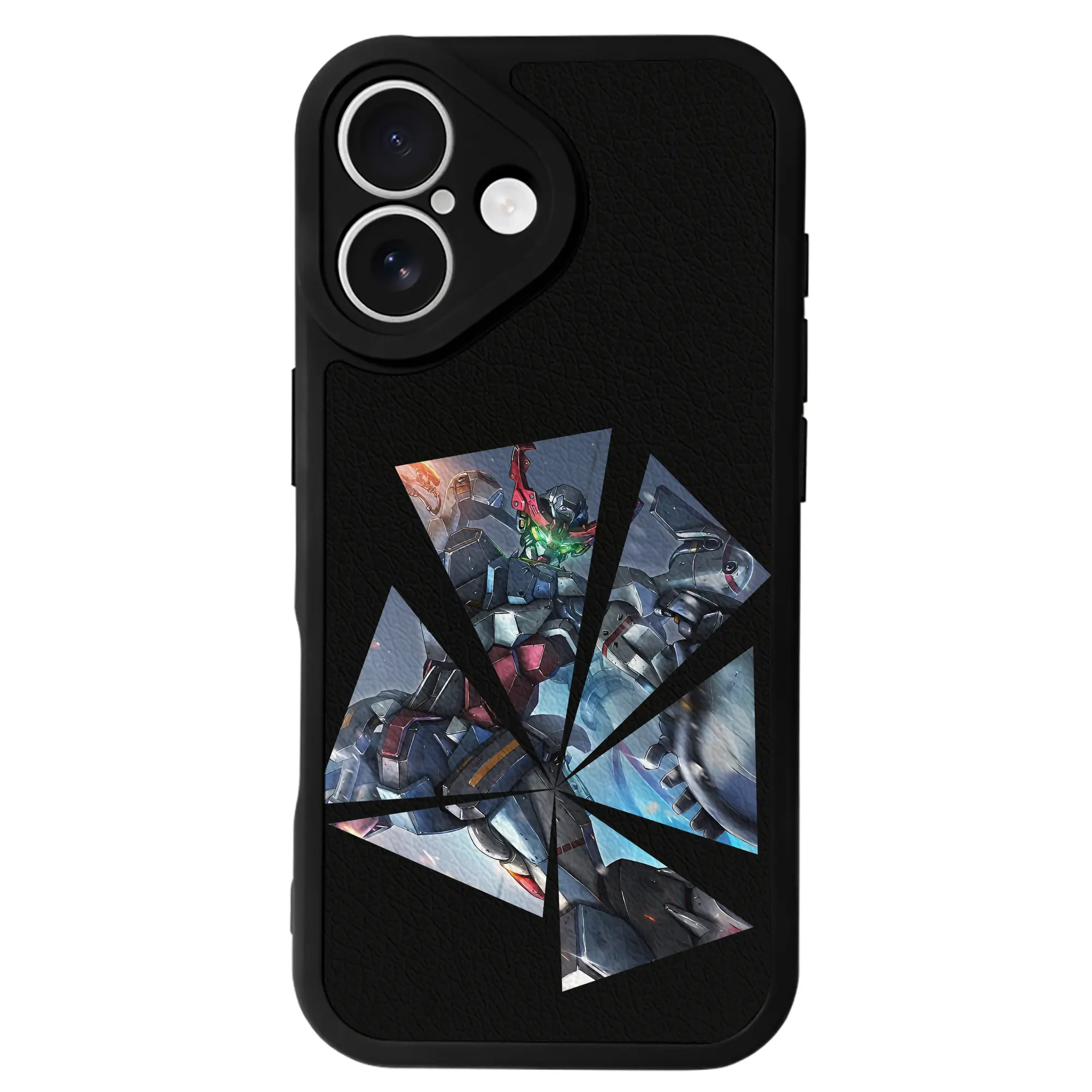 ガンダム グッズ,Gクゥァンタガンダム - IPhone 16シリーズ対応 ・ シリコンスマホケース ・ レザー調 ・ 高精度フィット ・ 耐衝撃 ・ ワイヤレス充電対応 ・ 精密カット